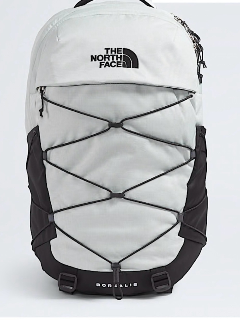 The North Face Backpack in Light Gray with Black Accents